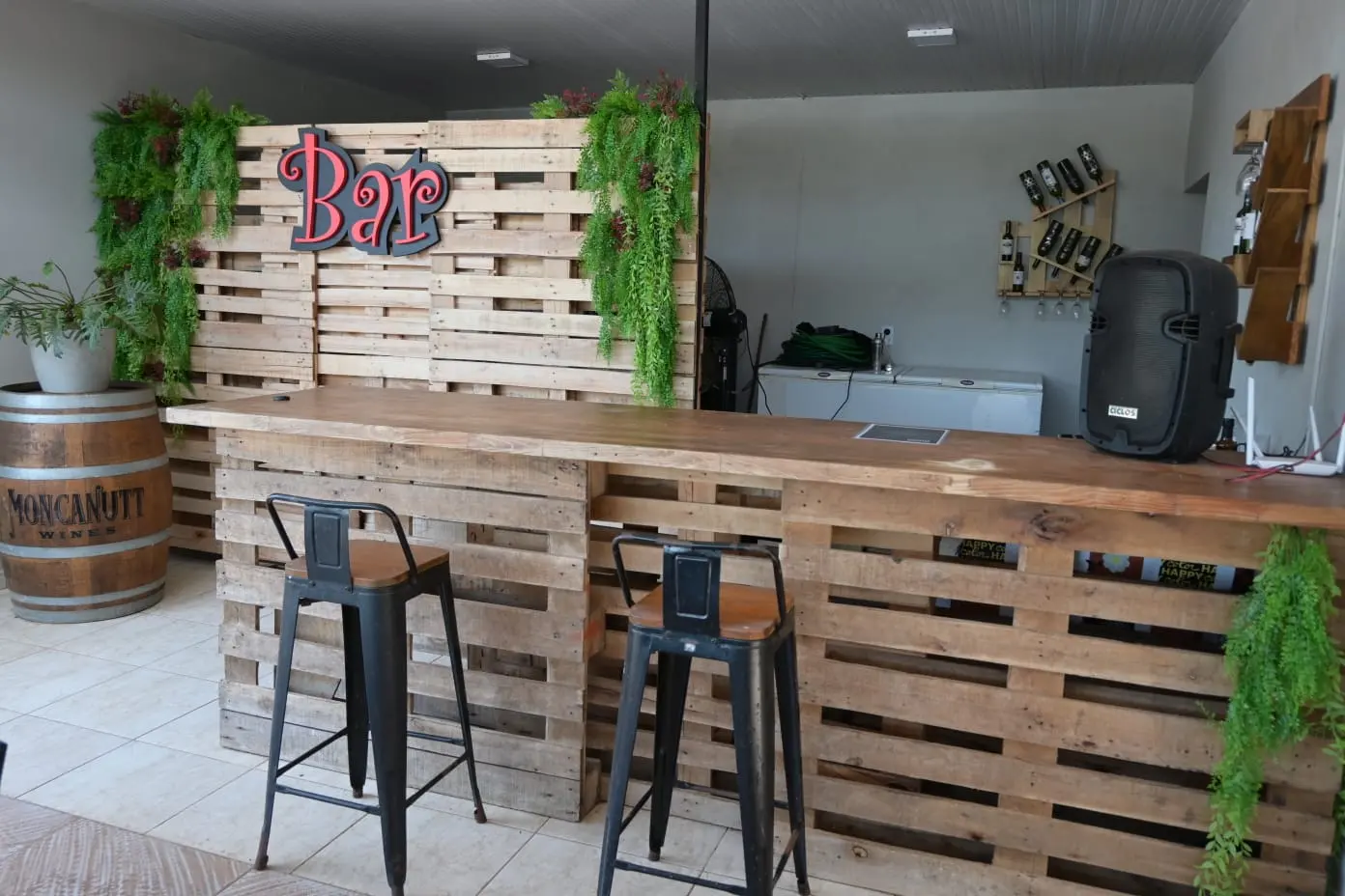 Banquetas del bar de piscinas