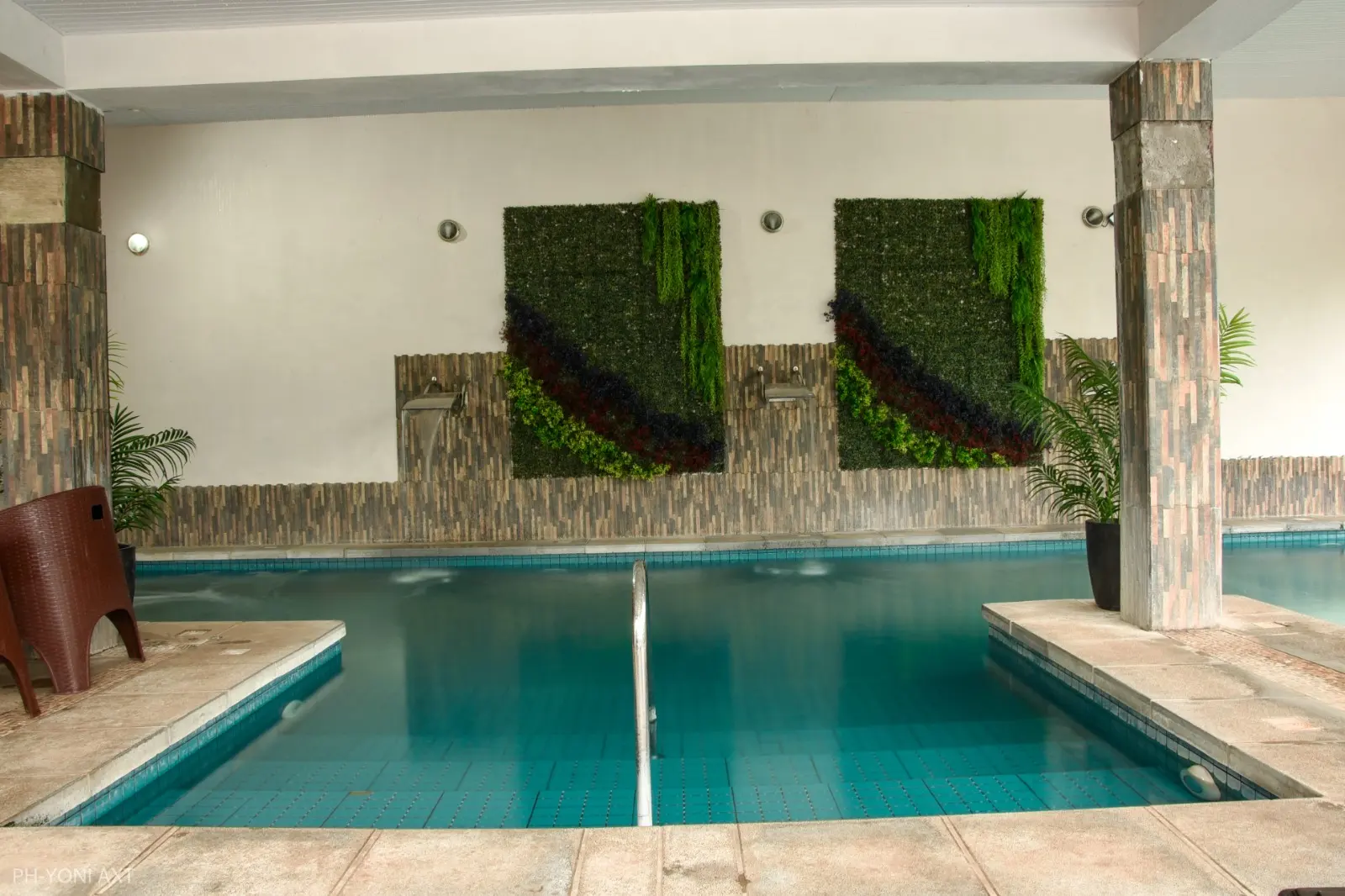 Vista de la piscina climatizada