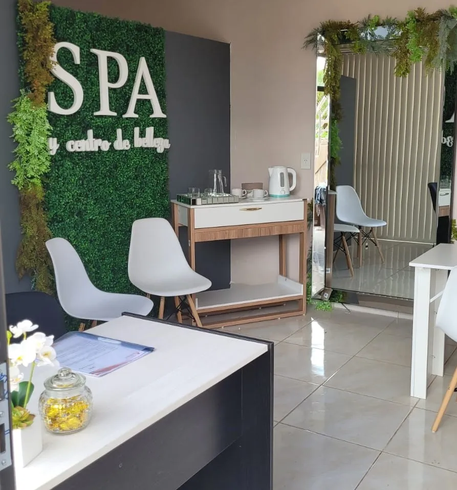 Recepción del spa y centro de belleza